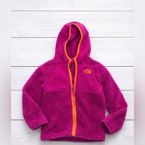 The North Face Kids' Fleece Hoodie - Magenta and Orange